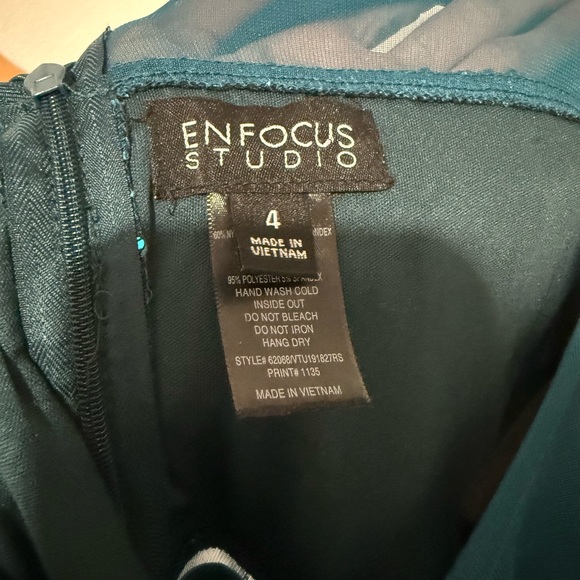 Enfocus Studio Teal Sequin Lace Midi Dress - Picture 6 of 6